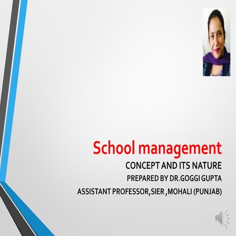 School management prepared by dr.goggi gupta