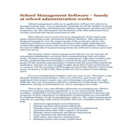 School management software