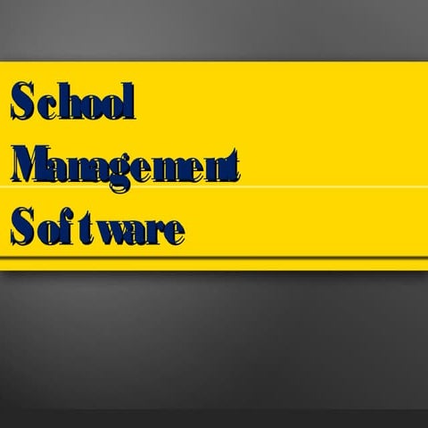  School management software