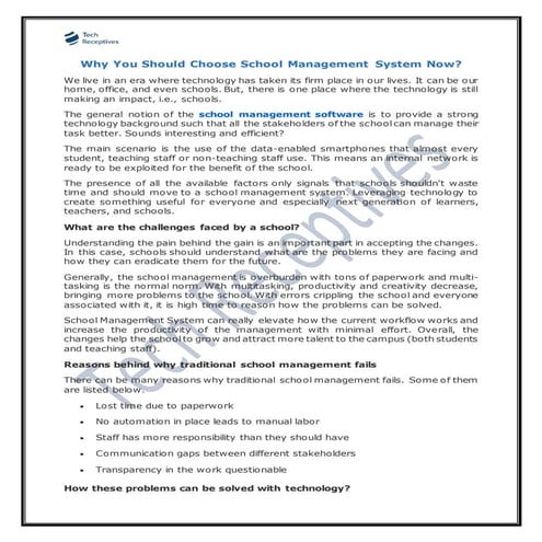 Why You Should Choose School Management System Now?