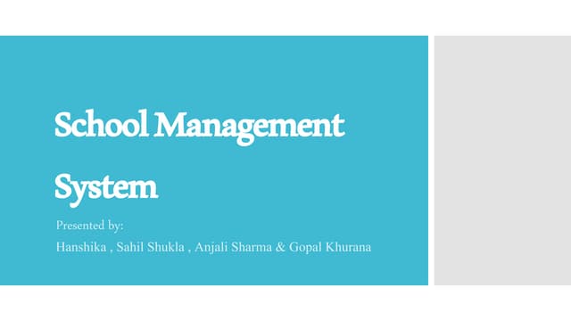 School management system