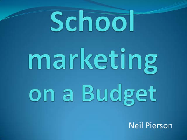 School Marketing on a Budget