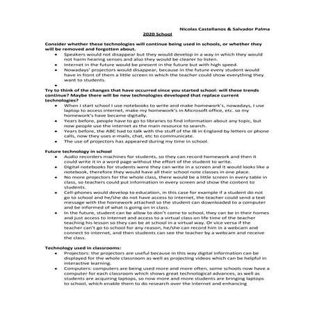 School Of 2020 (Nicolas & Salvador)