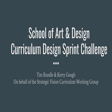 School Curriculum Design Sprint Challenge 9 Jan 2019