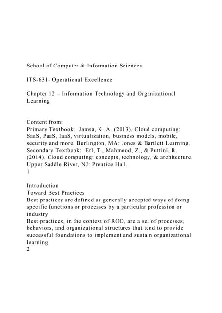 School of Computer & Information SciencesITS-631- Operat.docx