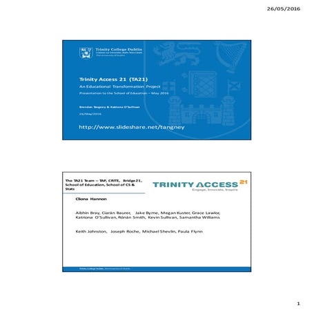 School of Education TCD May2016