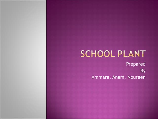 School plant