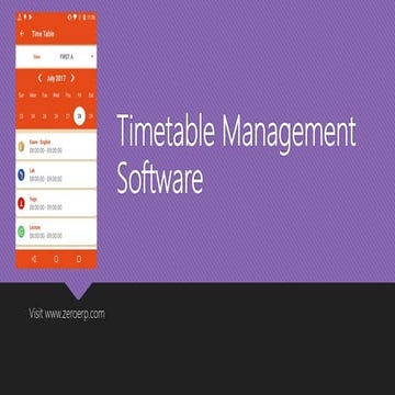Timetable management software