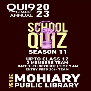 2023 Qui9 11th Annual School Quiz Prelims