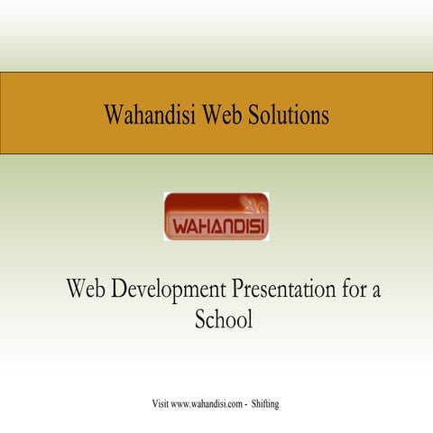 School Website Development  Presentation