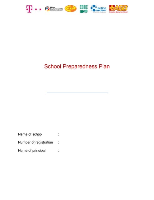 School Disaster Management And Contingency Planning
