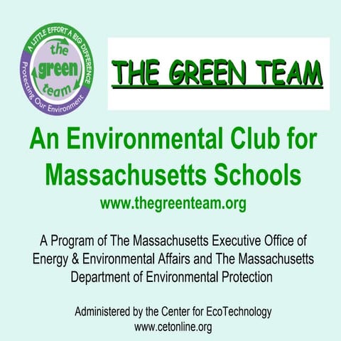 Schools #3 Greening Your Schools - The Green Team
