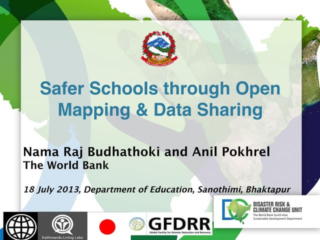Safer Schools through Open Mapping and Data Sharing