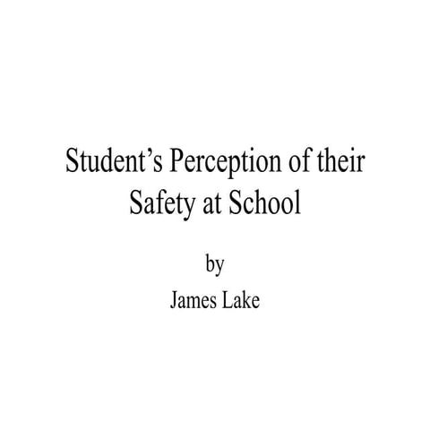 School Safety Study