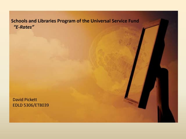 Schools and libraries program of the universal service