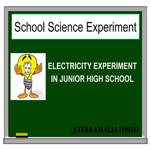School science experiment (electricity) for junior high school | PPTX