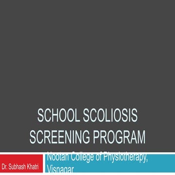 School scoliosis screening program | PPTX