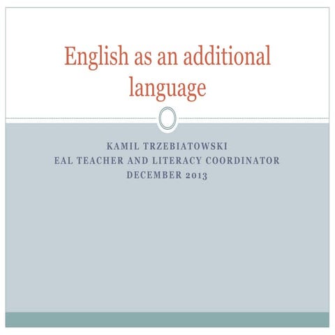 Schools Direct EAL training