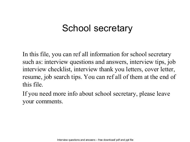 School secretary