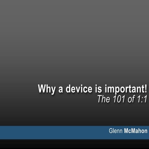 The why, what & how of 121