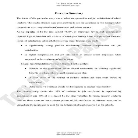 School teacher compensation effect on performance   academic essay assignment - www.topgradepapers.com