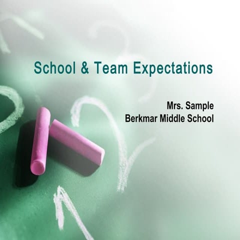 School & team expectations 2014 2015