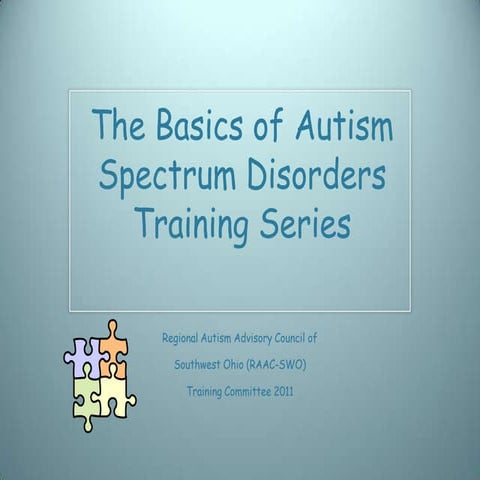 School training module seven,autism and sensory differences