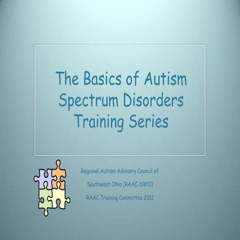 School training module twenty, asperger syndrome managing and organizing the env
