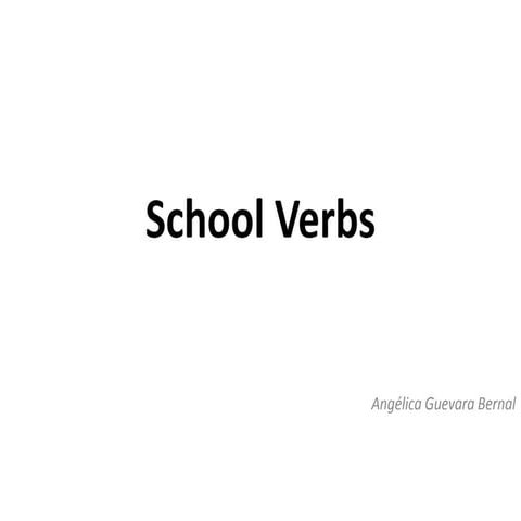 School Verbs