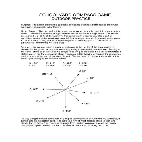 Schoolyard compass game | PDF
