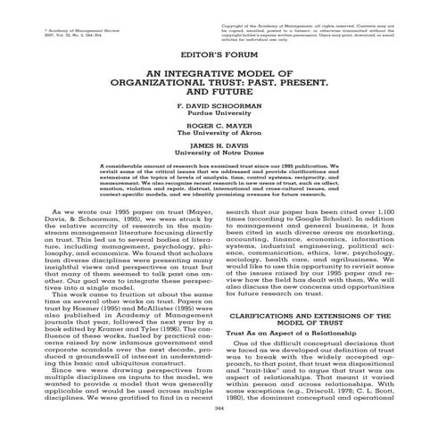 Schoorman, D., Mayer, R., & Davis, J. (2007).pdf