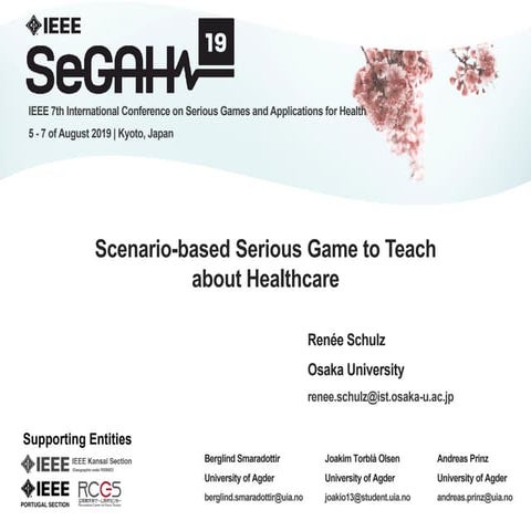 Scenario-based Serious Game to Teach about Healthcare