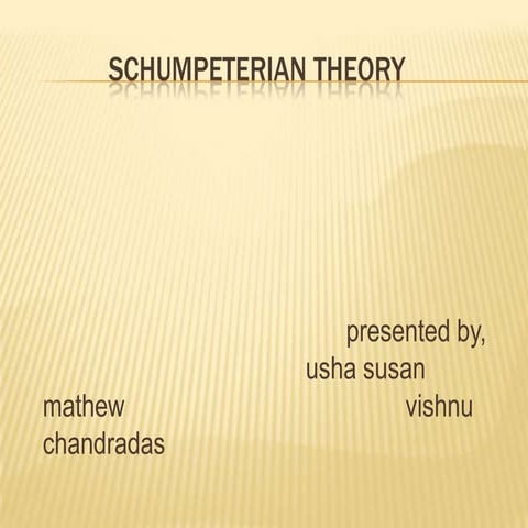 Schumpeter theory of economic development