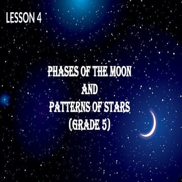 Understanding the Phases of the Moon and Star Patterns for Grade 5 ...