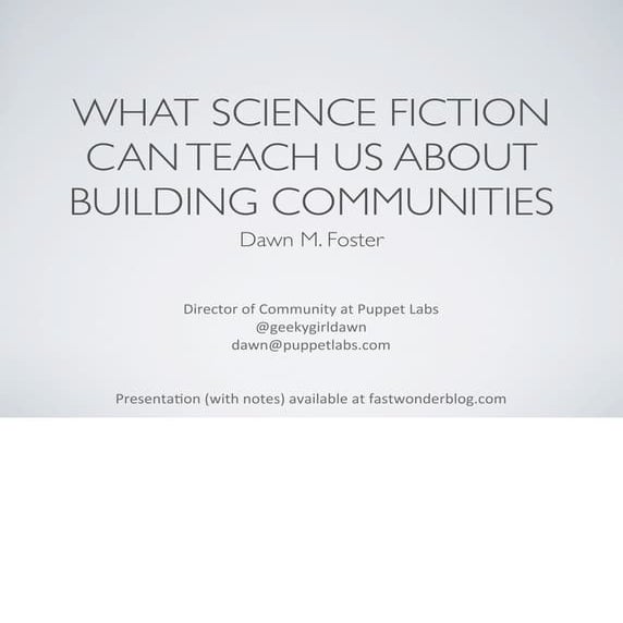 Lessons about community from science fiction