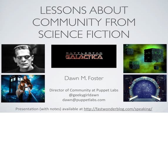 Lessons about Community from Science Fiction