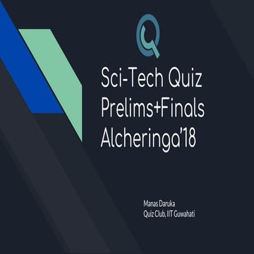 Sci Tech Quiz Alcheringa’18