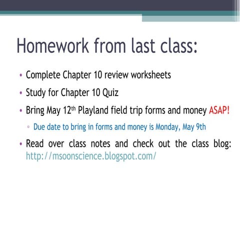 Sci 10 Lesson 1 May 4  -  Natural Causes of Climate Change