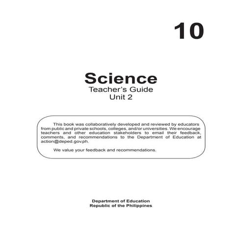 Sci10  2nd Quarter Teachers Guide (TG)