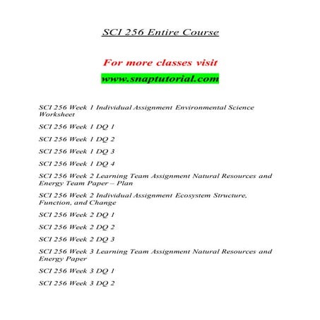 Sci 256 sci256 | PDF