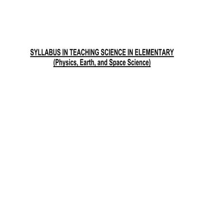 Syllabus in Teaching Science in Elementary.docx