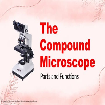 sci 7 q2 1 Identify the parts and functions, and demonstrate proper handling ...