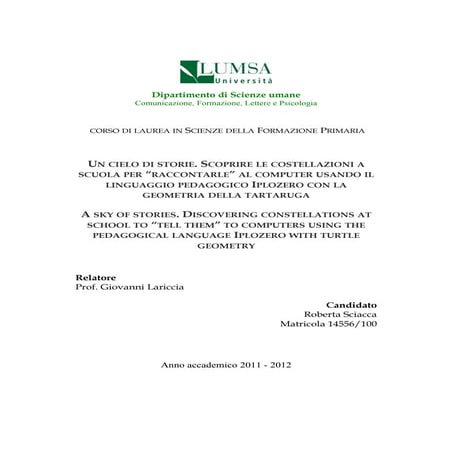 UN CIELO DI STELLE (R. SCIACCA)