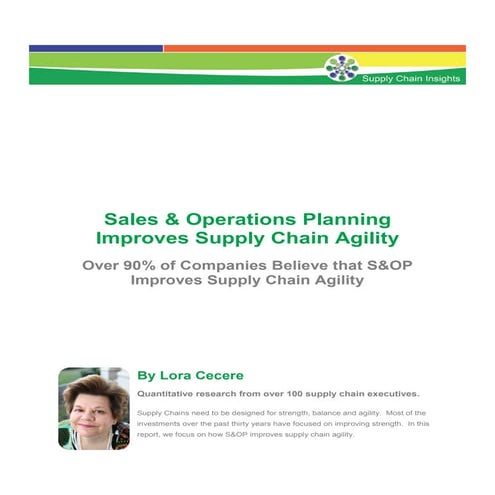 S&OP Planning Improves Supply Chain Agility