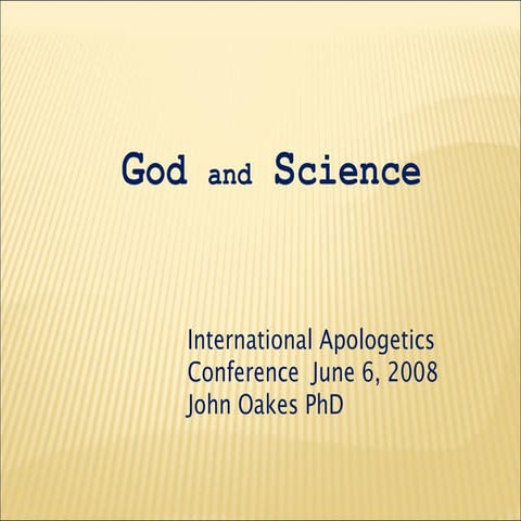 New Power Point on Science and God