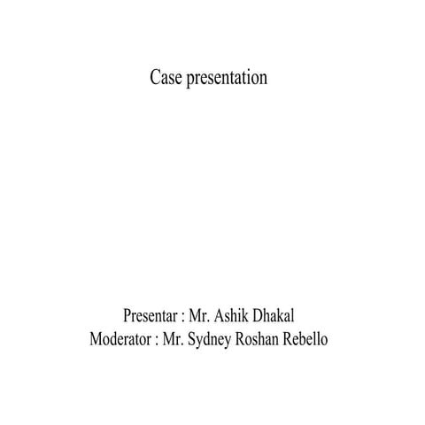 SCI case presentation