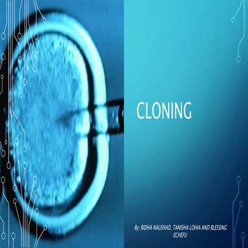 #SciChallenge2017 Cloning