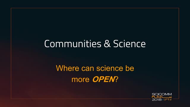 Communities & Science