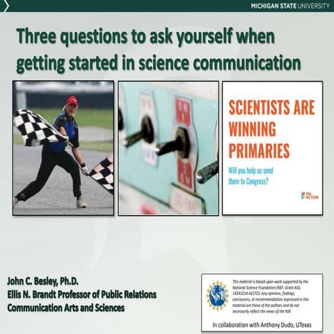 MSU Science Communication Student Group Talk