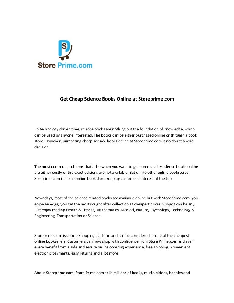 Get cheap science books now with free shipping